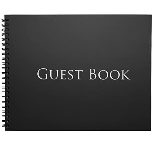 Iconikal Hardcover 1,260 Name Guestbook, Charcoal, 10 x 8 inches