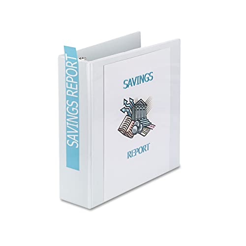 Avery Economy Showcase View 3 Ring Binder, 3" Round Rings, 1 White Binder (19751)