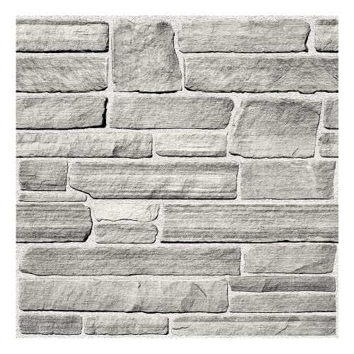 Commomy 3D Faux Stone Peel and Stick Wall Tiles,10 Sheets of 11.8'' x 11.8'',Faux Stone Wall Panel Peel and Stick Tile,PVC Wall Tile for Interior Wall Decor (Grey)