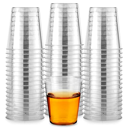 Stock Your Home 250 Mini Plastic Shot Glasses (1.5oz) Clear Disposable Cups for Jello Shots, Wine Tasting, Liquor, Whiskey, Pudding, Sample Cup for Halloween and Elegant Parties