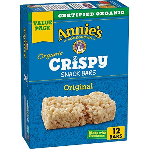 Annie's Homegrown Organic Original Crispy Snack Bars, Gluten Free, Value Pack, 12 Bars, 9.36 oz.