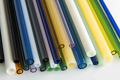 Devardi Glass Boro Tubing, COE 33, Mixed Colors, 30 Borosilicate 12" Tubes