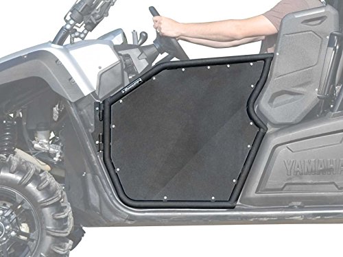 SuperATV Heavy Duty Aluminum Doors Compatible with 2016-2018 Yamaha Wolverine - Multi-Blend Aluminum Construction - Automotive Style Latch - Ideal Height for Comfortable Ride - Preassembled