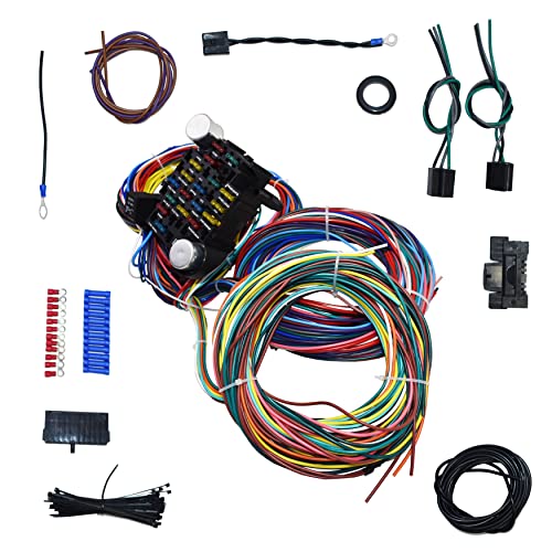 A-Team Performance - 21 Standard Circuit Universal Wiring Harness Kit - Muscle Car Hot Rod XL Wire