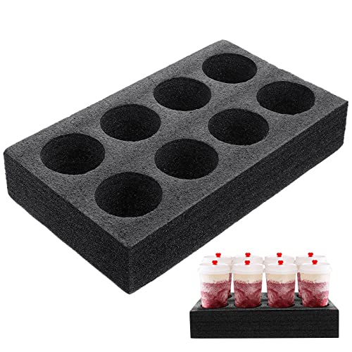 GANAZONO Multiple Holes Cup Holder Foam 8 Cup Carrier Tray Drink Carrier Takeout Cup Trays Coffee Carrier Beverage Packing Tool for Camping Restaurant Refrigerator Home Decor
