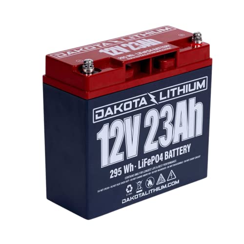 Dakota Lithium  12V 23Ah LiFePO4 Deep Cycle Battery  11 Year USA Warranty 2000+ Cycles  Perfect for Ice Fishing, Fish Finders, and More