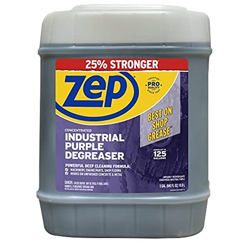 Zep Industrial Purple Cleaner and Degreaser Concentrate - 5 Gallon (Case of 1) R45815- Easy to Rinse Formula