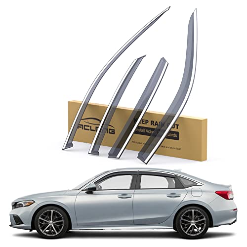 ACLONG Rain Guards for Honda Civic Hatchback HB LX Sport Touring EX-L 2022 2023, Tape On Side Window Vent Visor Deflectors, Wind Deflector for Vehicles -4PCS