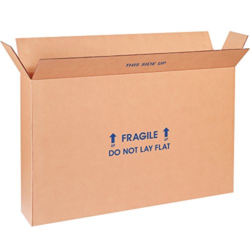 Ship Now Supply SN28620FPFOLMS Flat Panel TV Moving Boxes, 20" Height, 28" Length, 6" Width, Kraft (Pack of 5)