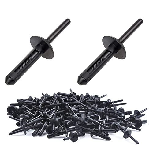 Niteguy 140Pcs Plastic Rivet Clip,Plastic Fasteners Kit Fender Liner Fastener Rivet, for Ford GMC,Jeep Wrangler 07-15,Dodge Avenger 08-14,Auto Body Retainer Replacement Plastic Rivet Clip