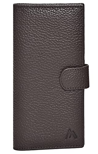 NeoMonte Leather Checkbook Cover with Huge Storage Space and Trendy Look, Thoughtful Gift for Men and Women