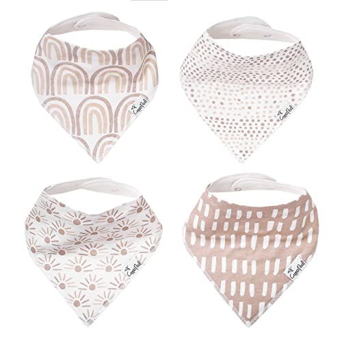 Copper Pearl Baby Bandana Drool Bibs for Drooling and Teething 4 Pack Gift Set Bliss