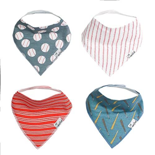 Copper Pearl Baby Bandana Drool Bibs for Drooling and Teething 4 Pack Gift Set Slugger