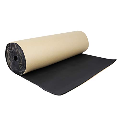 uxcell 315mil/8mm 16.36sqft Car Heat Insulation Pad Underlay Foam Self-adhesive Sound Deadening and Auto Dampening Mat 60"x 40"