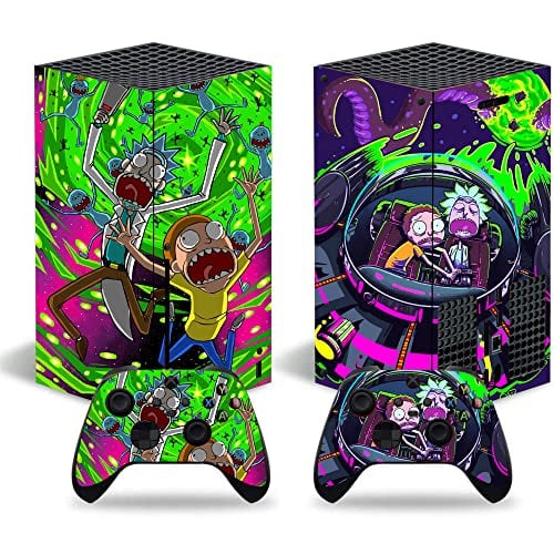 Anime X-Box Series X Skin SetCartoon Protector Wrap Cover Protective Faceplate Full Set Compatible with X-Box Series X Console and Controller Skins