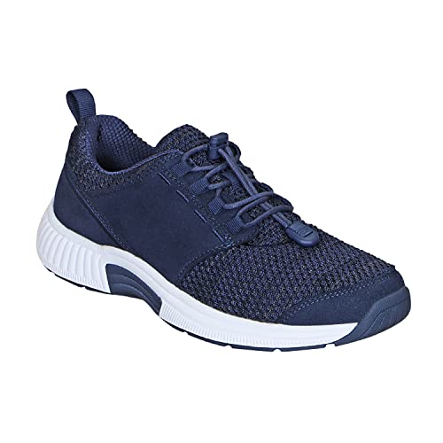 Orthofeet Women's Orthopedic No-Tie Sneaker with Arch Support Francis Blue