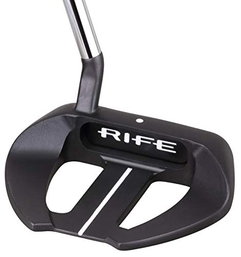 Rife Golf Roll Groove Technology Series Right Handed RG5 Full Mallet Dual Winged Putter Precision Milled Face Edge and Cavity Ensures an Ideal Weight Balance Perfect for Lining Up Your Putts 35"