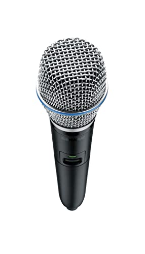 Shure GLX-D+ Dual Band Digital Wireless Handheld Transmitter with BETA 87A Vocal Mic Capsule, 12 hr Battery, for use with GLXD+ Wireless Microphone Systems - Receiver Sold Separately (GLXD2+/B87A-Z3)