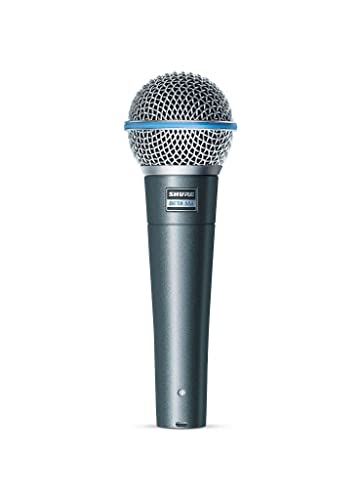 Shure BETA 58A Vocal Microphone - Single Element Supercardioid Dynamic Mic for Stage and Studio, Includes A25D Adjustable Stand Adapter, 5/8 to 3/8 (Euro) Thread Adapter and Storage Bag