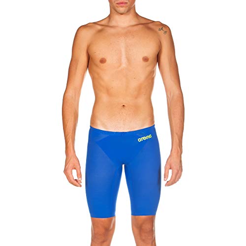 Arena Powerskin Carbon Air Men's Jammers Racing Swimsuit, Electric Blue/Dark Grey/Fluo Yellow, 24