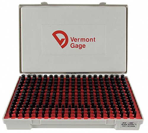 Pin Gage Set, Minus, 0.251-0.500 in, Black