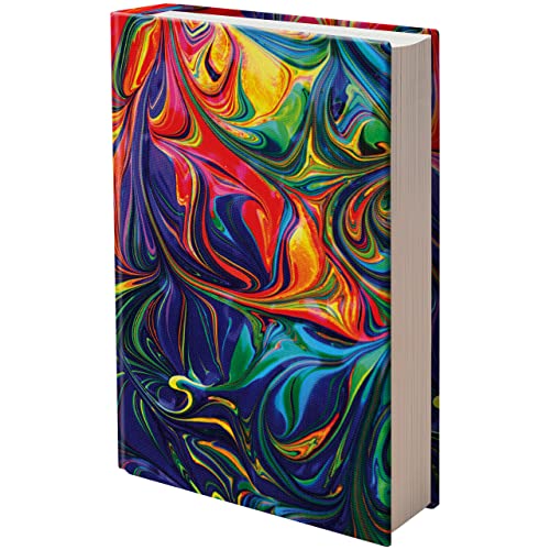 Fun Design, Easy Apply Book Cover 1 Pack. Stretchable Jumbo Jacket Fits Most Hardcover Textbooks Up to 9 x 11". Adhesive-Free, Nylon Fabric Protectors. Washable and Reusable School Supply for Students