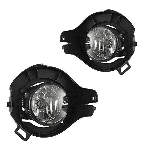 Driving Fog Lights Lamps Replacement for 2005 2006 2007 2008 Nissan Pathfinder 2005-2009 Nissan Frontier with H11 12V 55W Halogen Bulbs (Clear Lens)