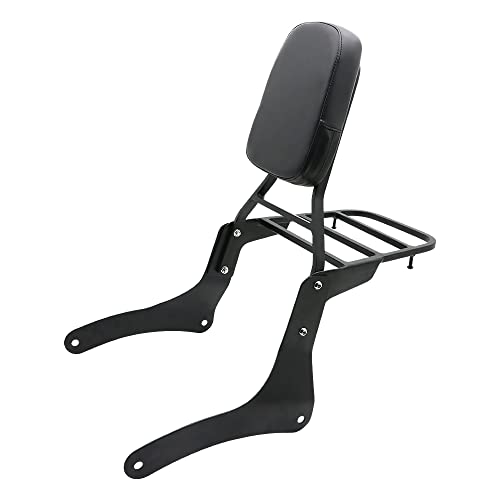 Motorcycle Accessories Sissy Bar Backrest With Luggage Rack Pad Compatible For Kawasaki Vulcan 900 VN900 Custom Classic 1996-2021