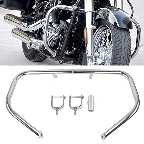 Worldmotop Highway Crash Bar Engine Guard Compatible with Kawasaki Vulcan VN900 Classic 2006-2022 & VN 900 Classic LT 2006-2022 (Chrome)