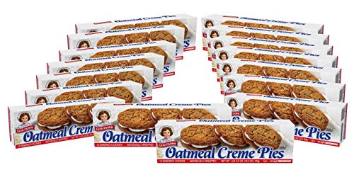 Little Debbie Oatmeal Creme Pies, 192 Soft Oatmeal Cookies with Creme (16 Boxes)