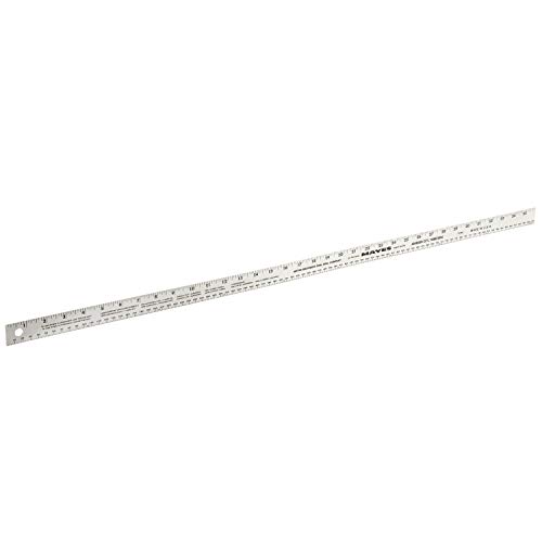 Mayes 10189 36 Inch Aluminum Yardstick, Lightweight Straight Edge Ruler for Construction, Architecture, Drawing, and Engineering, Accurate and Straight Edge Measuring
