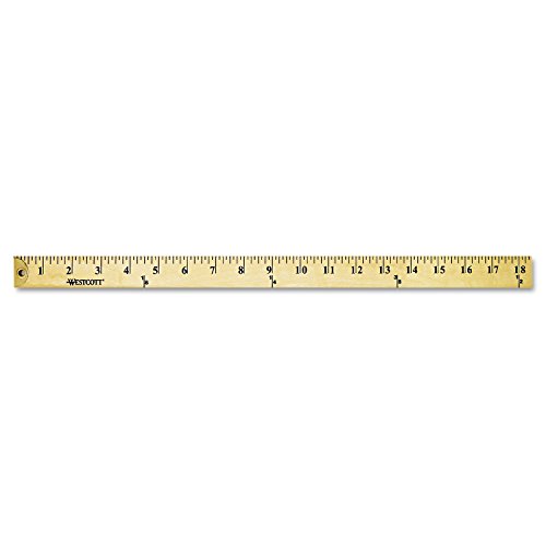 Westcott 10425 Wood Yardstick With Metal Ends, 36-Inch