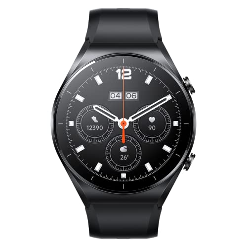 Xiaomi Watch S1, Sapphire Glass, Stainless Steel Case, 1.43" AMOLED Display, Dual-Band GPS, Leather Strap, Bluetooth Phone Call, 117 Fitness Modes, Wireless Charging, Black