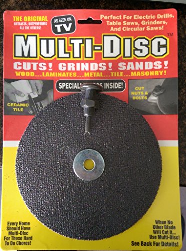 Multi-Disc Sanding Discs and Cut-Off Wheel, As Seen on TV, Cuts Grinds and Sands, Set of 2 with Free Arbor