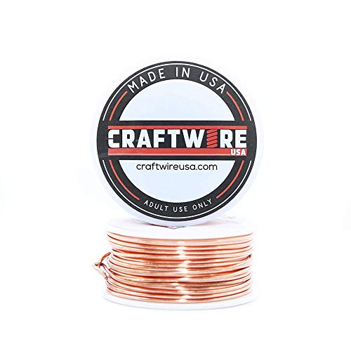 Solid Bare Copper Wire Round, Bright, Dead Soft, 50 Feet 18 Gauge (Choose 25 to 100 Ft, 10 to 30 Ga.)