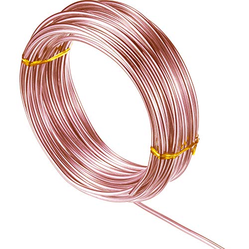 32.8 Feet Aluminum Wire, Bendable Metal Craft Wire for Making Dolls Skeleton DIY Crafts (Copper, 3 mm Thickness)