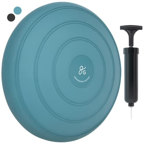 Greater Goods Core Balance Disc - Wobble Cushion for Balance, Exercise, Rehab, and Active Sitting | Extra Thick Balance Board with Premium Matte Finish | Designed in St. Louis (Deep Sky Blue)