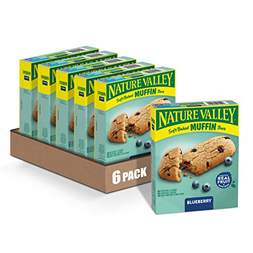 Nature Valley Soft-Baked Muffin Bars Blueberry, 6.2 oz, 5 ct (Pack of 6)