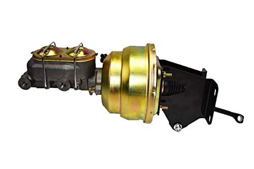 A-Team Performance - Dual Power Brake Booster Conversion Kit 8" - Compatible with 1974-86 Jeep CJ7 CJ5 Disc/Disc