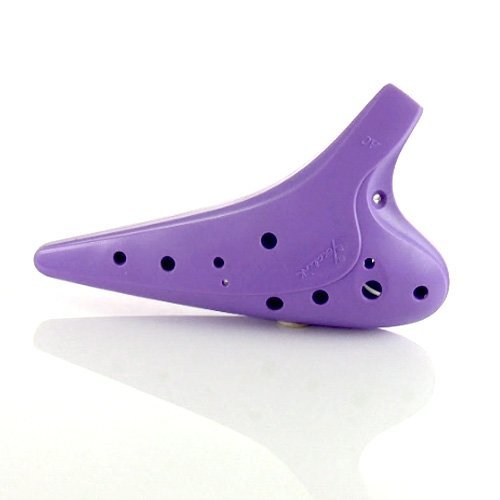 Bravura 12 Hole Ocarina  Alto C  Purple Durable Plastic - Sweet Potato flute  Focalink - Easy to play - Perfect for First Timers  Free Songbook & Tutorial