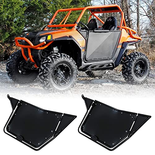 Acmex Black Metal Doors for 2008-2014 Polaris RZR 800/ S 800/ XP 900/570 2 Door Models, 2 Pair Accessories