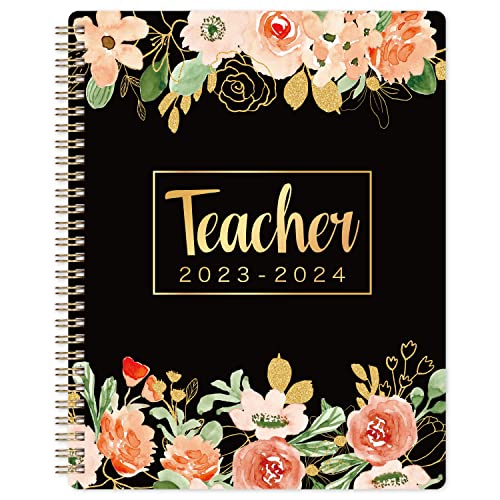 Teacher Planner 2023-2024 - Lesson Planner 2023-2024, Jul. 2023 - Jun. 2024, 8" x 10", Lesson Plan Book, Weekly and Monthly Homeschool Planner, Monthly Tabs, Inspirational Quotes