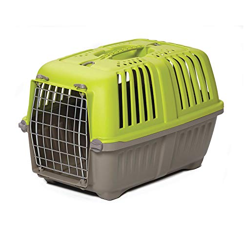 Pet Carrier: Hard-Sided Dog Carrier, Cat Carrier, Small Animal Carrier in Green|Inside Dims 20.70L x 13.22W x 14.09H & Suitable for Tiny Dog Breeds |Perfect Dog Kennel Travel Carrier for Quick Trips