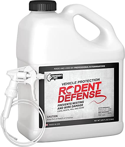 Exterminators Choice - Rodent Defense Spray for Cars and Trucks - Non-Toxic Deterrent for Pest Control - Repels Mice and Rats - Vehicle Protection - Safe for Kids and Pets (1 Gallon)