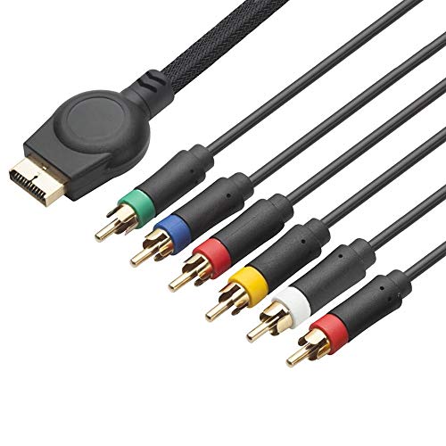 GREATLINK 6FT Component AV Cable 6RCA plug Premium High Resolution HDTV Component RCA Audio Video Cable for Sony PlayStation 3 PS3 and PlayStation 2 PS2 Gaming Console