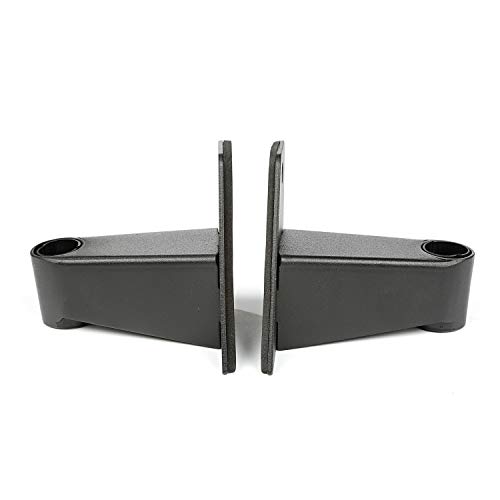 Rugged Ridge 11025.07 Mirror Relocation Bracket Kit, Textured Black; 07-18 Jeep Wrangler JK