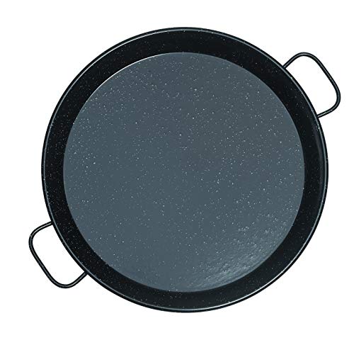 MABEL HOME 18 inch / 46cm Enamaled Steel Paella Pan, 18 inch (46cm)