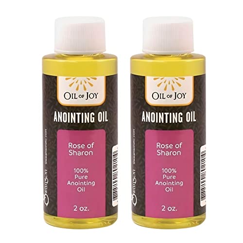 Swanson Christian Products Anointing Oil for Prayer - Anointing Holy Oil, Holy Anointing Oil Blessed with Biblical Spices and Rose of Sharon Scent - Pack of 2 Bottles