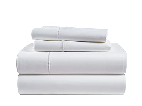 LANE LINEN 100% Egyptian Cotton Bed Sheets - 1000 Thread Count 4-Piece White King Set Bedding Sateen Weave Luxury Hotel 16" Deep Pocket (Fits Upto 17" Mattress)