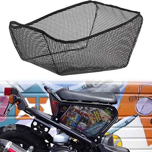 KEMIMOTO Ruckus Underseat Mesh Storage Fit with The Side Frame Shape 2010-2024 Scooter Ruckus Accessories Ruckus Cargo Net Storage with 50 Pieces of Nylon Cable Ties